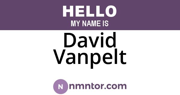 David Vanpelt