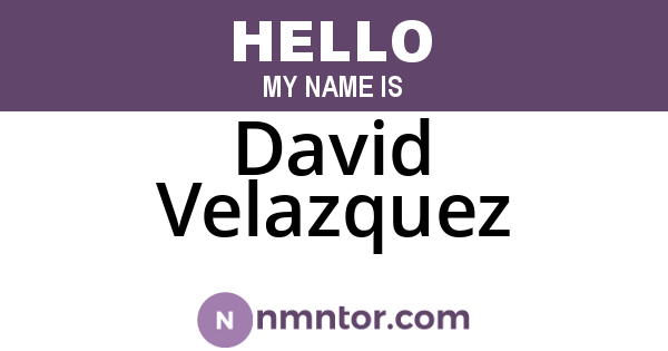 David Velazquez