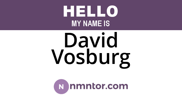 David Vosburg