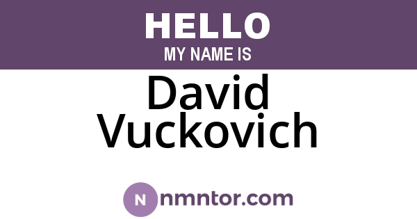 David Vuckovich