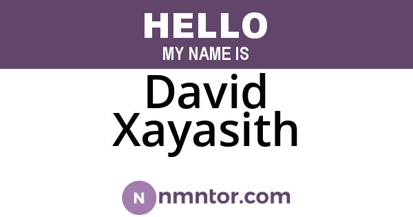 David Xayasith