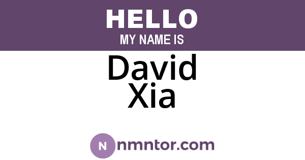 David Xia