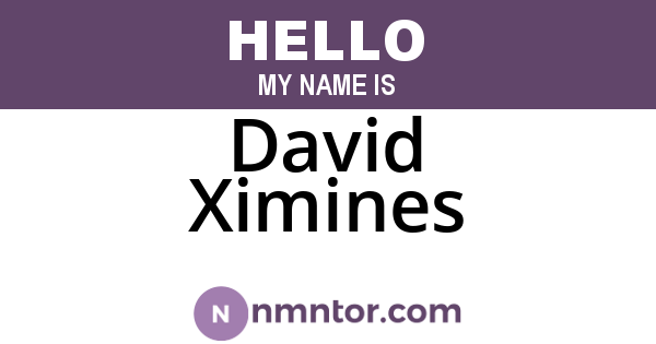 David Ximines
