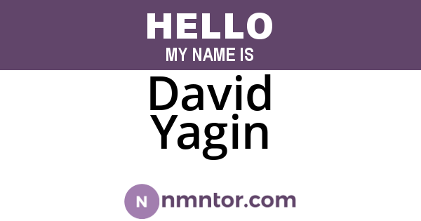 David Yagin