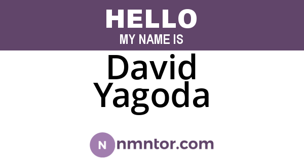 David Yagoda