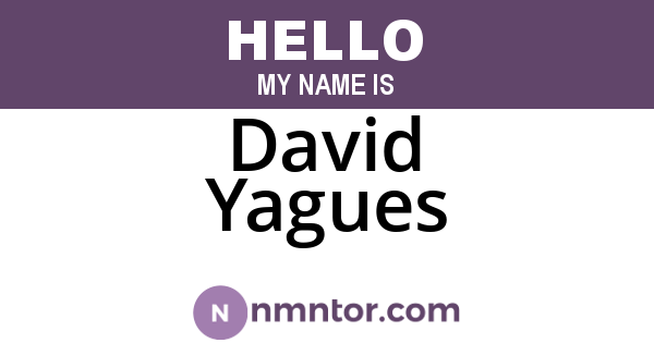 David Yagues