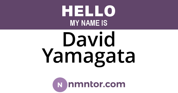 David Yamagata