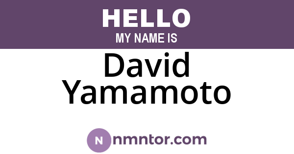 David Yamamoto