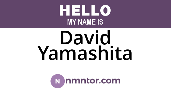 David Yamashita