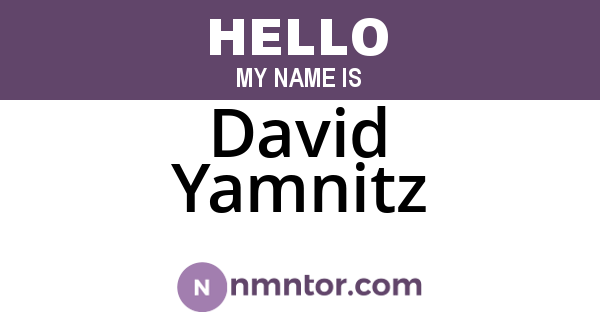 David Yamnitz