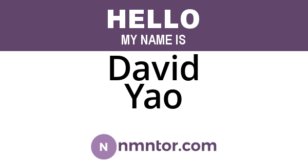 David Yao
