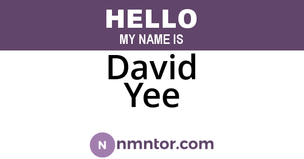 David Yee