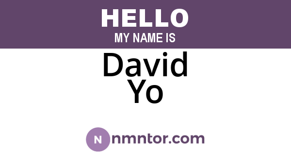 David Yo