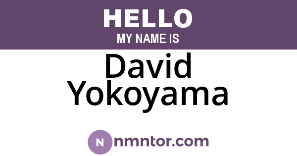 David Yokoyama