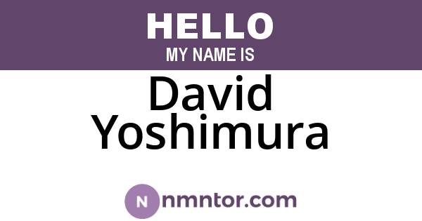 David Yoshimura