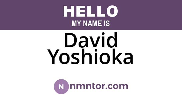 David Yoshioka