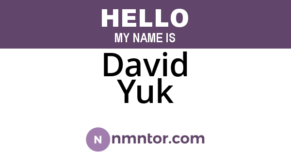 David Yuk