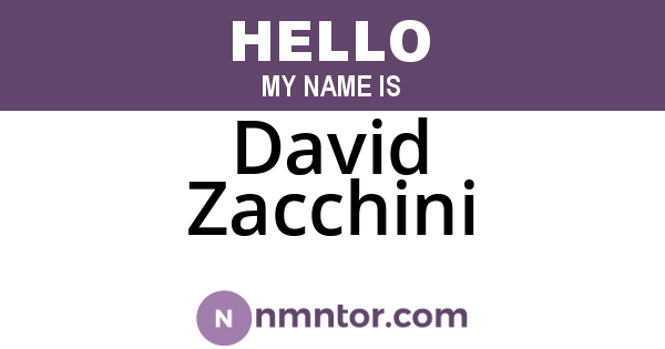 David Zacchini