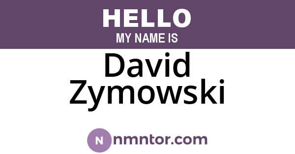 David Zymowski