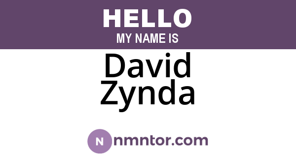 David Zynda