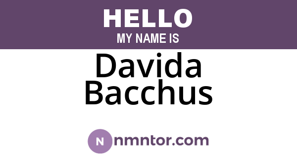 Davida Bacchus