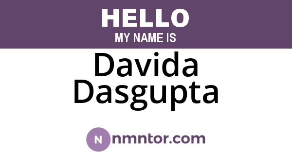 Davida Dasgupta