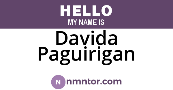 Davida Paguirigan