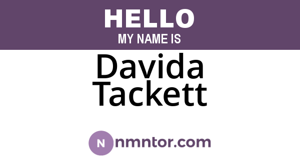 Davida Tackett