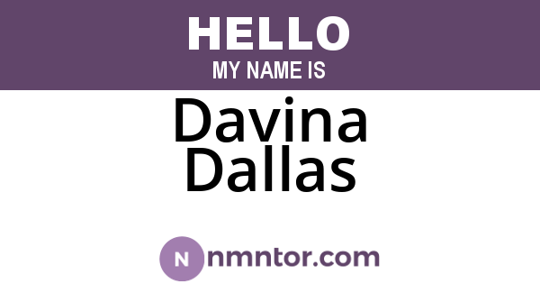 Davina Dallas