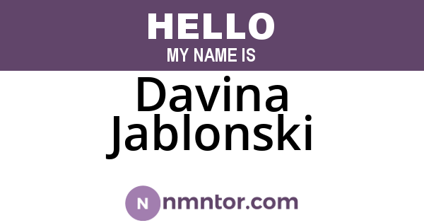 Davina Jablonski