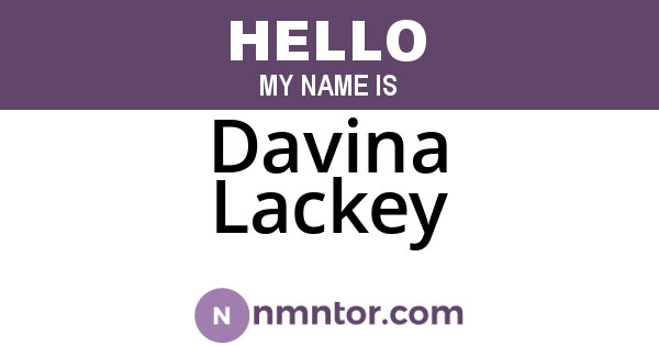 Davina Lackey