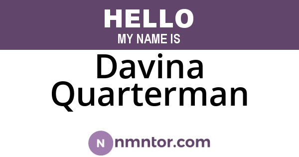 Davina Quarterman