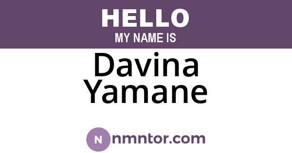 Davina Yamane