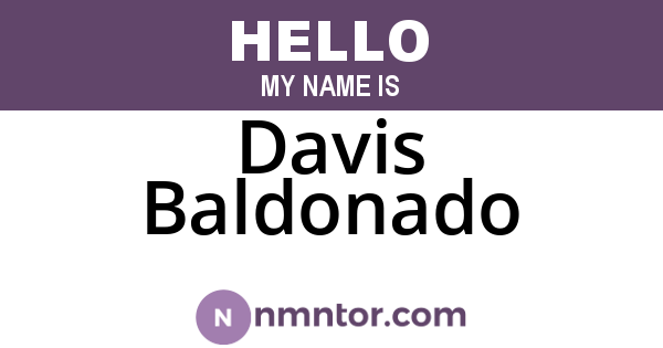 Davis Baldonado