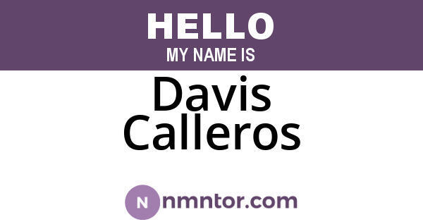 Davis Calleros