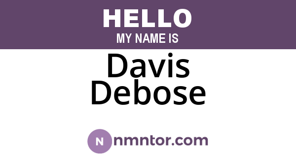 Davis Debose