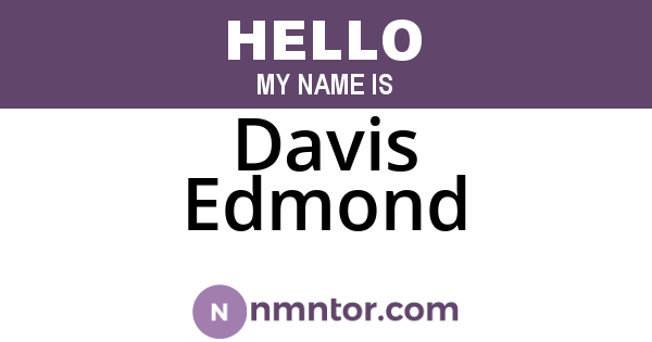 Davis Edmond