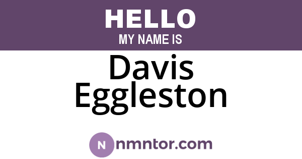 Davis Eggleston