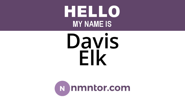 Davis Elk