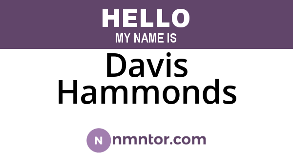 Davis Hammonds