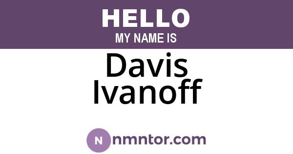 Davis Ivanoff