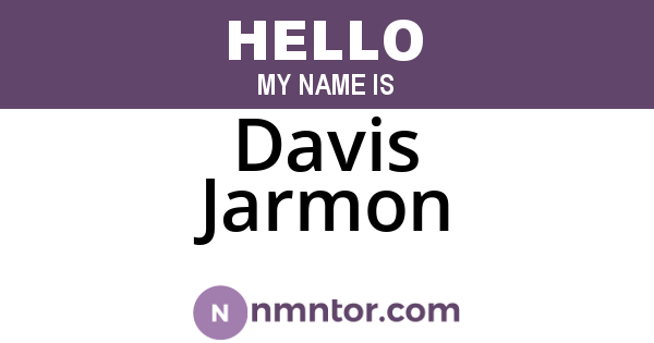 Davis Jarmon