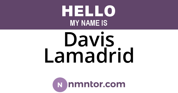 Davis Lamadrid