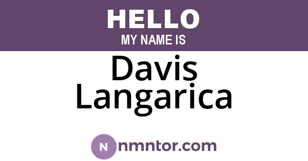 Davis Langarica