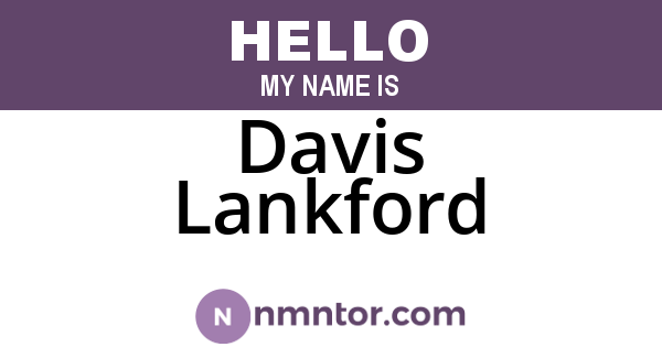 Davis Lankford
