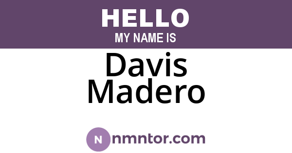 Davis Madero