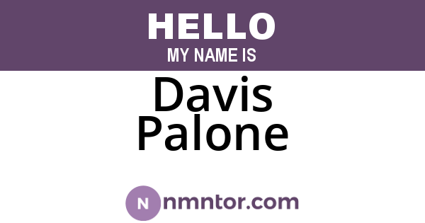 Davis Palone