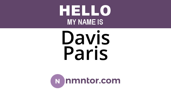 Davis Paris