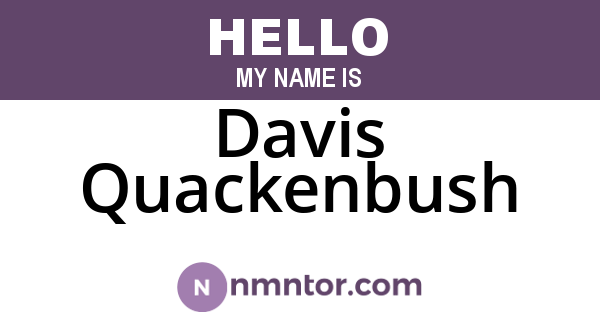 Davis Quackenbush