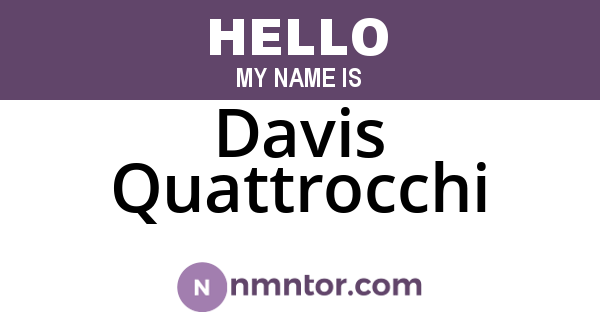 Davis Quattrocchi